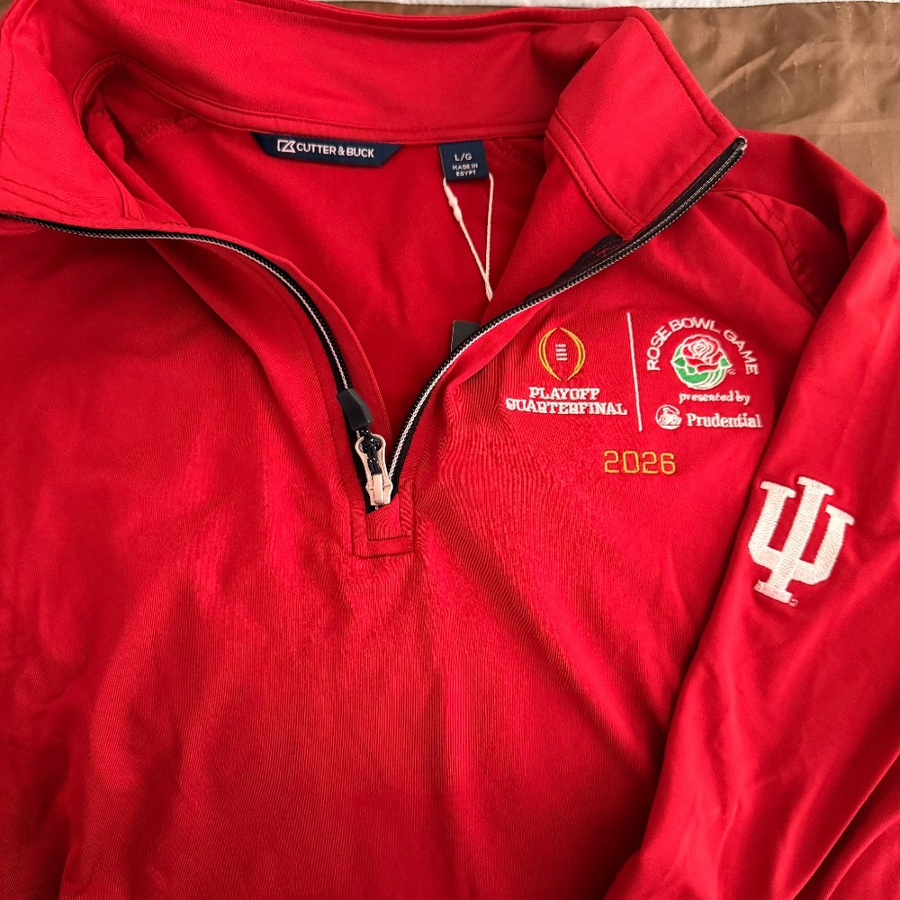 Indiana Hoosiers Football Rose Bowl Adapt Eco Quarter-Zip Pullover